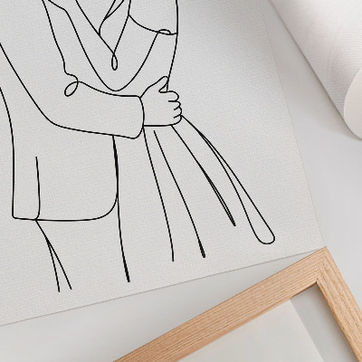 Impression sur toile Silhouettes fines, lignes parfaites, manque de détails