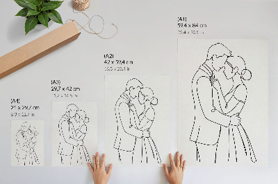 Impression sur toile Silhouettes fines, lignes parfaites, manque de détails