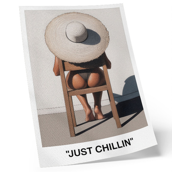 Impression sur toile Chapeau au design minimaliste pour une ambiance relaxante