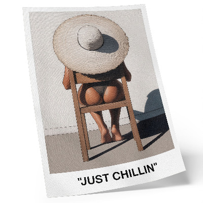 Impression sur toile Chapeau au design minimaliste pour une ambiance relaxante