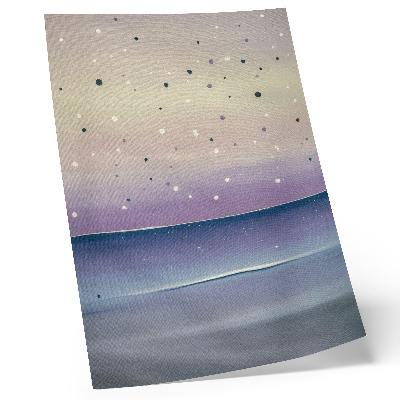 Impression sur toile Des gouttes de ciel violettes et bleu marine minimalistes