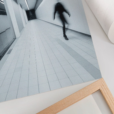 Affiche décorative Couloir moderne dans des tons blancs et gris