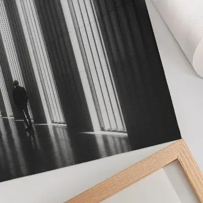 Décoration murale lumière spatiale à motifs géométriques noir et blanc