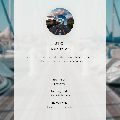 Affiche décorative Un yacht sur une mer calme, une composition minimaliste