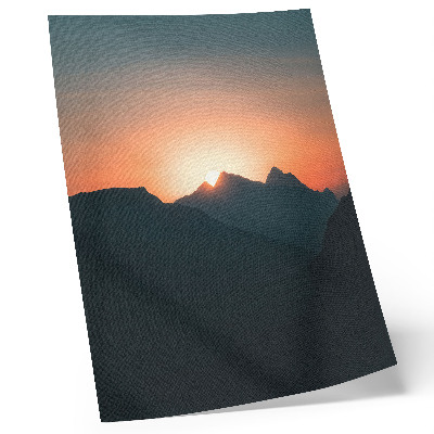 Affiche décorative Montagnes coucher de soleil magie paix