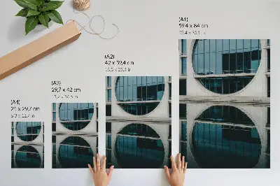 Affiche décorative reflet d'architecture moderne dans le verre