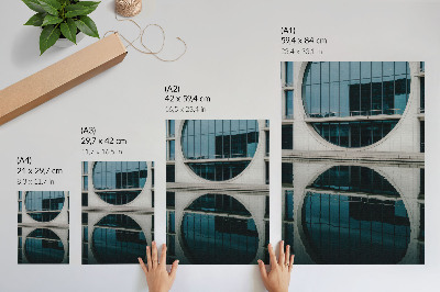 Affiche décorative reflet du verre de l'architecture moderne du bâtiment