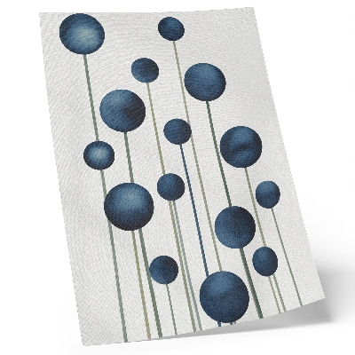 Affiche décorative Cercles bleus sur des lignes verticales