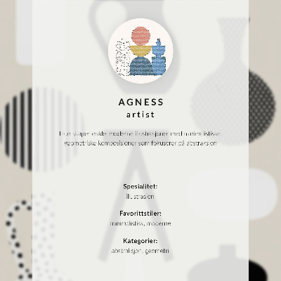 Affiche décorative Cercles bleus sur des lignes verticales