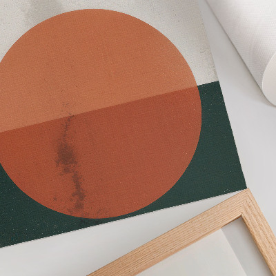 Décoration murale Oiseaux en vol, cercle orange minimaliste