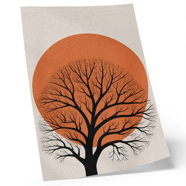 Impression sur toile Arbre minimaliste, composition harmonieuse à fort contraste
