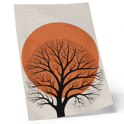 Impression sur toile Arbre minimaliste, composition harmonieuse à fort contraste