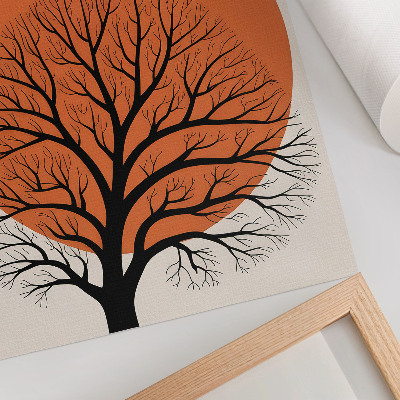 Impression sur toile Arbre minimaliste, composition harmonieuse à fort contraste