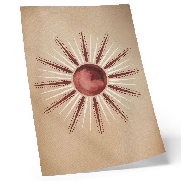 Impression sur toile Style bohème, soleil radieux, tons chauds