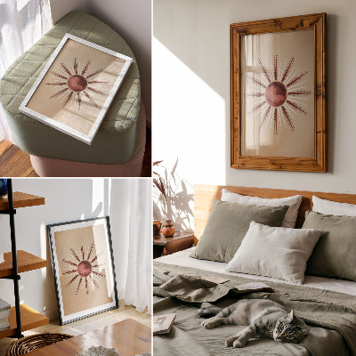 Impression sur toile Style bohème, soleil radieux, tons chauds