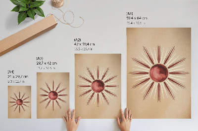 Impression sur toile Style bohème, soleil radieux, tons chauds