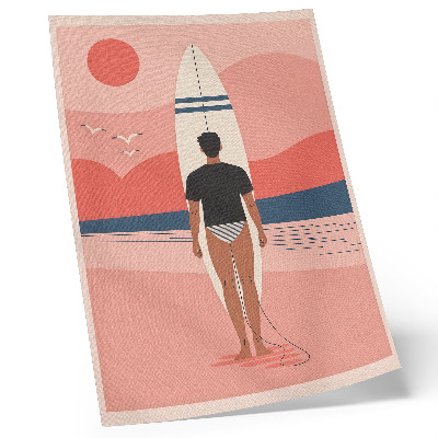 Impression sur toile planche de surf, plage, mer, calme, détente