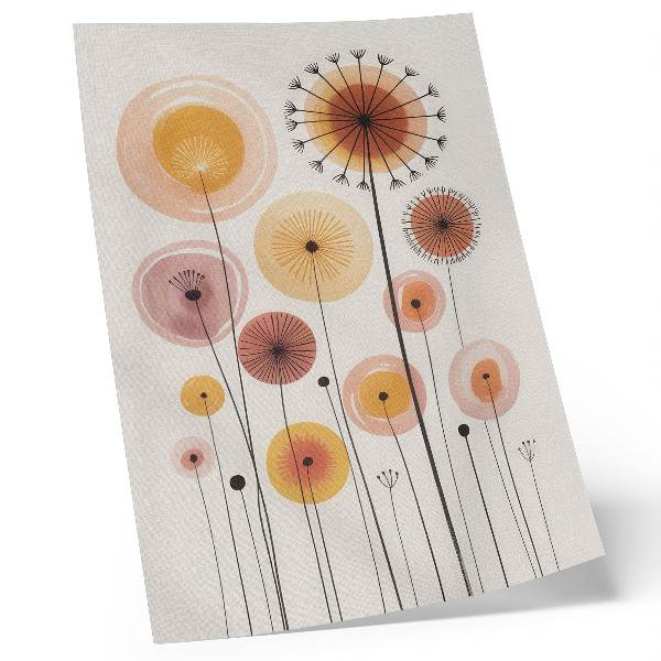 Affiche décorative pissenlits pastel, une délicatesse de style moderne