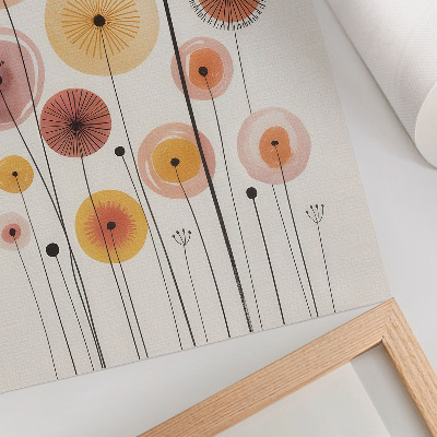 Affiche décorative pissenlits pastel, une délicatesse de style moderne