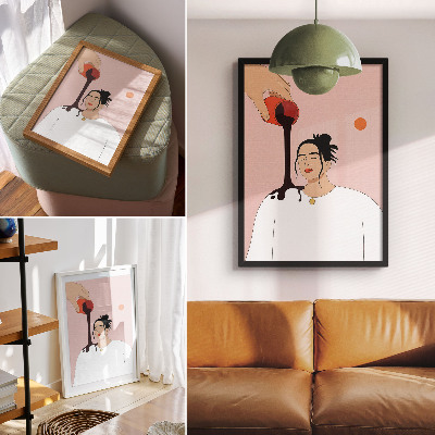 Impression sur toile Une silhouette minimaliste sous un ruisseau sombre