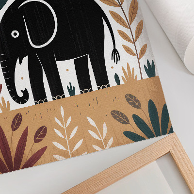 Affiche décorative Éléphant parmi les feuilles, élégance de la nature, simplicité