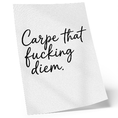 Impression sur toile Texte noir sur fond blanc avec un slogan motivant
