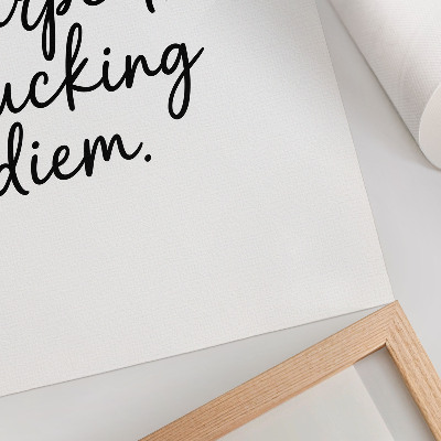 Impression sur toile Texte noir sur fond blanc avec un slogan motivant