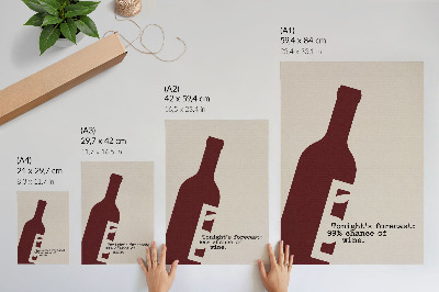 Affiche décorative Graphismes minimalistes dans des tons bordeaux