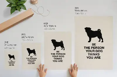 Décoration murale sur le thème de la motivation et du chien
