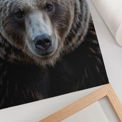 Affiche décorative Portrait réaliste d'un ours, calme et fort