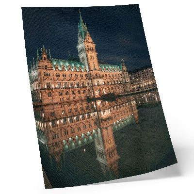 Impression sur toile L'architecture classique reflétait la lumière du soir