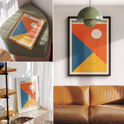 Affiche décorative Formes géométriques, couleurs intenses, ambiance moderne