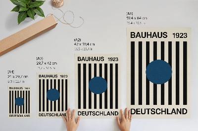 Décoration murale Lignes noires, fond beige, bleu marine, style moderne