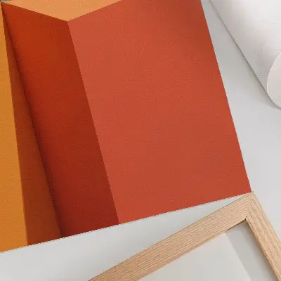 Impression sur toile représentant une architecture géométrique aux couleurs harmonieuses dans l'espace