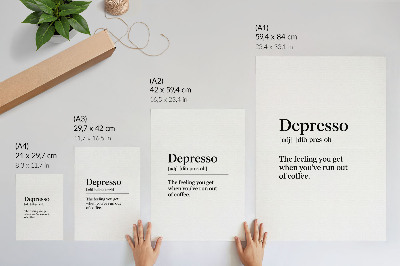 Affiche décorative Définition de Depresso