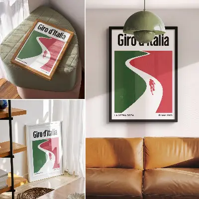 Décoration murale aux couleurs contrastées et au style minimaliste dynamique
