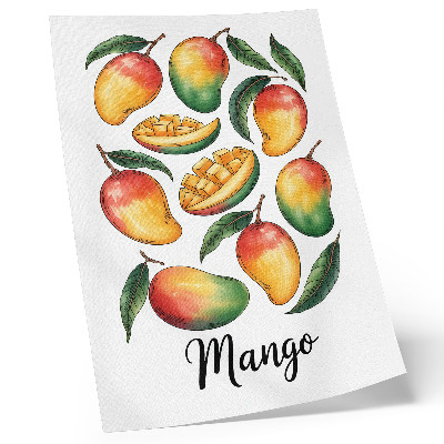 Décoration murale Style d'illustration de feuilles de manguier vertes exotiques