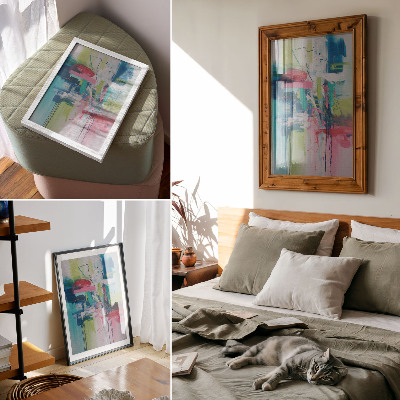 Impression sur toile Couleurs intenses, énergie, abstraction