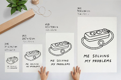 Affiche décorative Une illustration minimaliste pleine d'humour