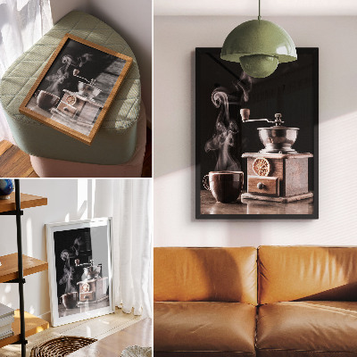 Impression sur toile Ambiance feutrée, motifs classiques, palette sombre