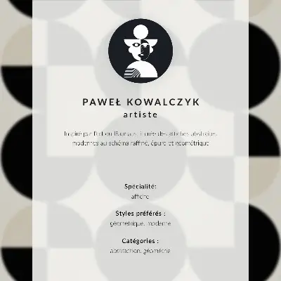 Affiche décorative au design géométrique minimaliste et moderne