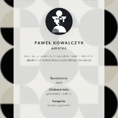 Affiche décorative au design géométrique minimaliste et moderne