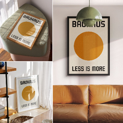 Impression sur toile Cercle minimaliste sur fond crème Bauhaus
