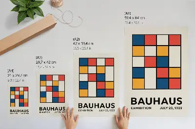 Affiche décorative motifs géométriques au style minimaliste
