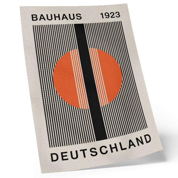 Affiche décorative Motif géométrique avec contraste noir et orange