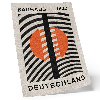 Affiche décorative Motif géométrique avec contraste noir et orange