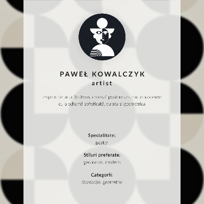 Impression sur toile Œil aux formes géométriques sur fond orange