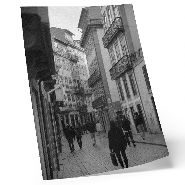 Affiche décorative architecture de rue en noir et blanc