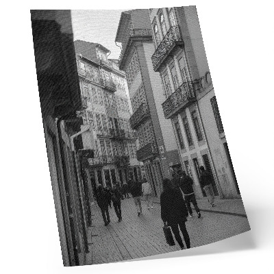 Affiche décorative architecture de rue en noir et blanc