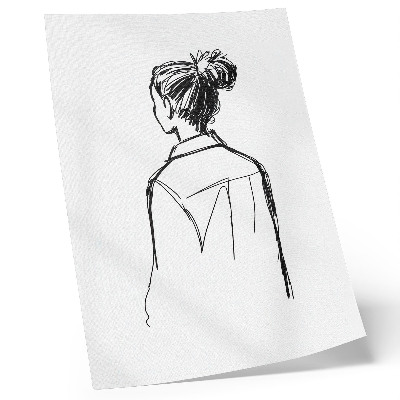 Impression sur toile silhouette minimaliste contraste noir et blanc